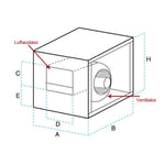 Ventilation Airbox Fan 3500m³/h 600mm AC3500