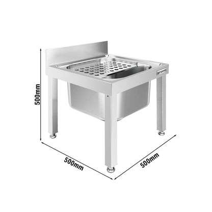 Commercial Stainless Steel Mop Sink 500x500x550mm