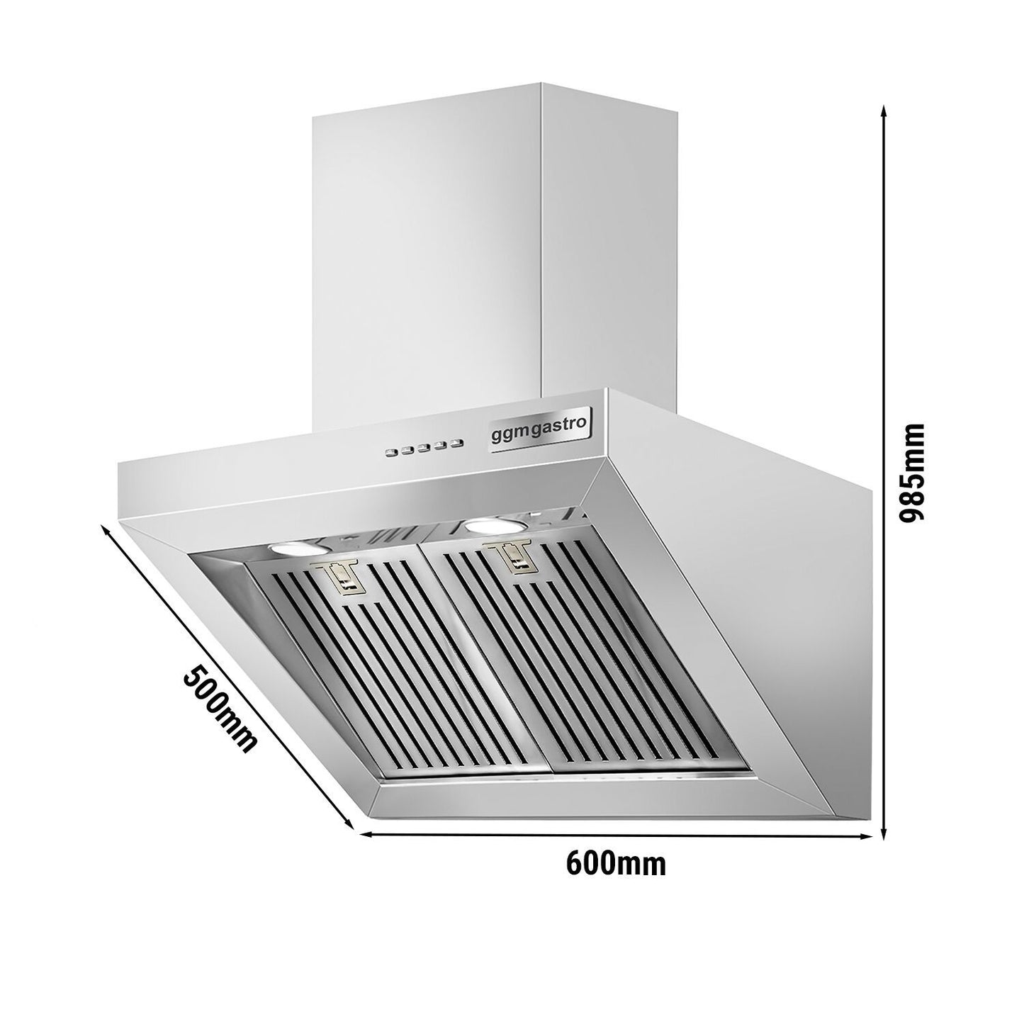 Commercial Plasma Wall Range Hood 700m³/h 600mm PDAG60N