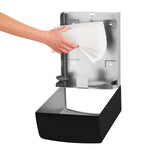 Paper Towel Dispenser 600 Towels Stainless Steel Black