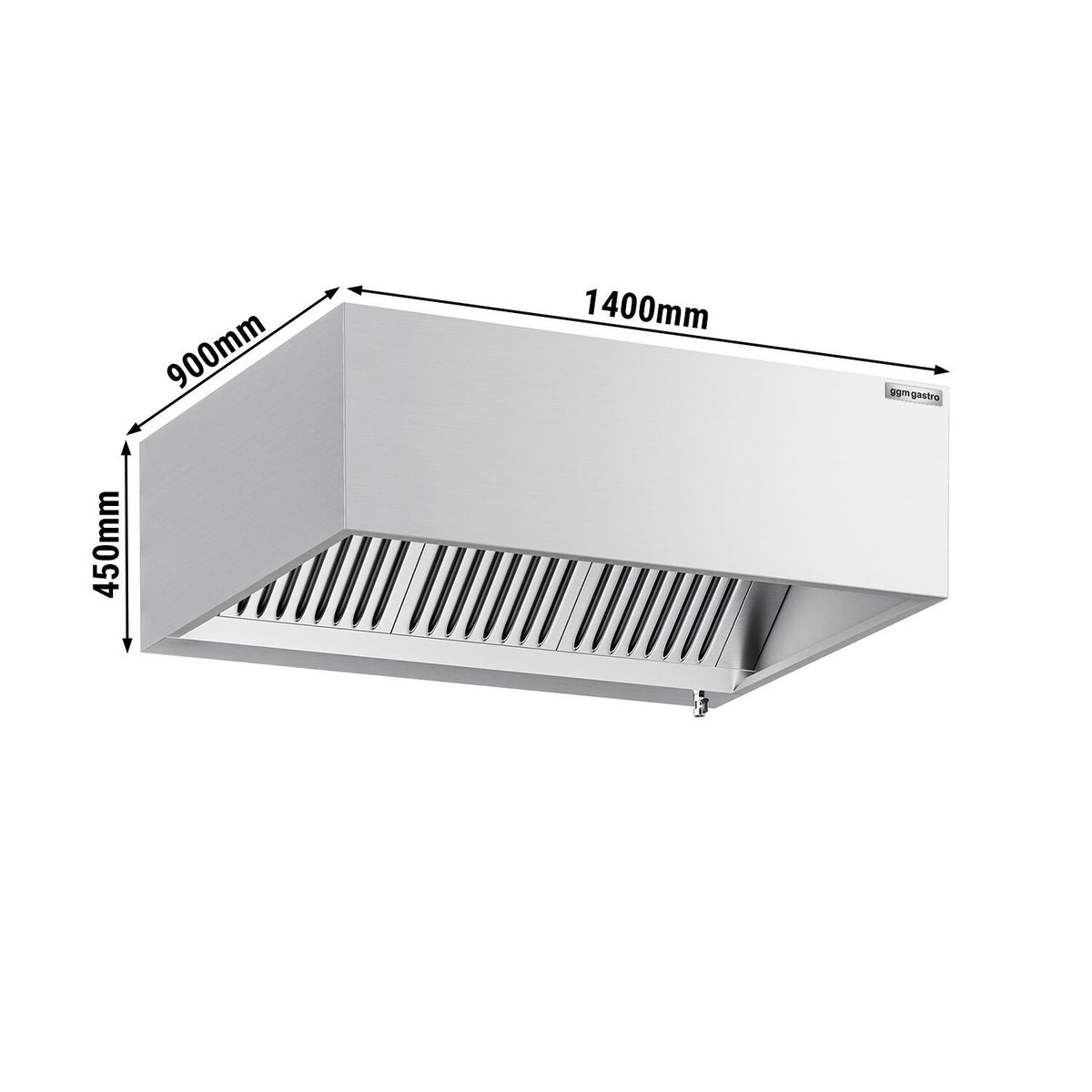 Commercial Induction Box Canopy Hood 1400mm