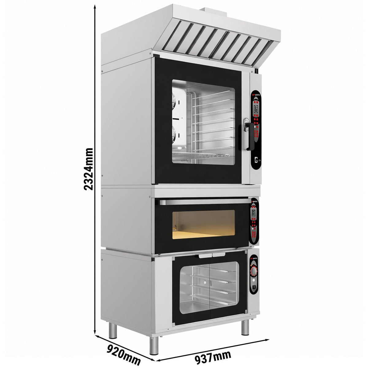 Commercial Bakery Combi Oven with Prover 937x920x2324mm