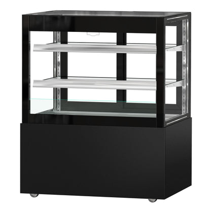 Refrigerated Pastry Display Case Double Glazing 435L Matt Black KTVOG107SM