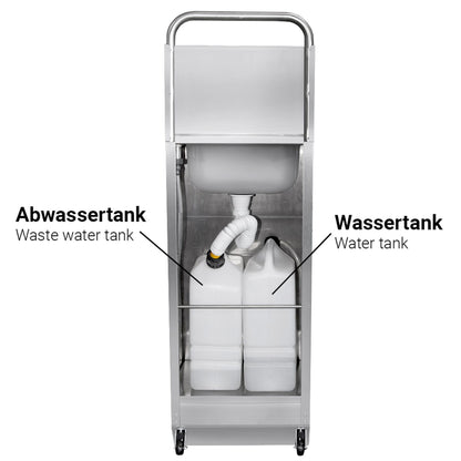 Commercial Mobile Hand Wash Sink 400x330x1230mm
