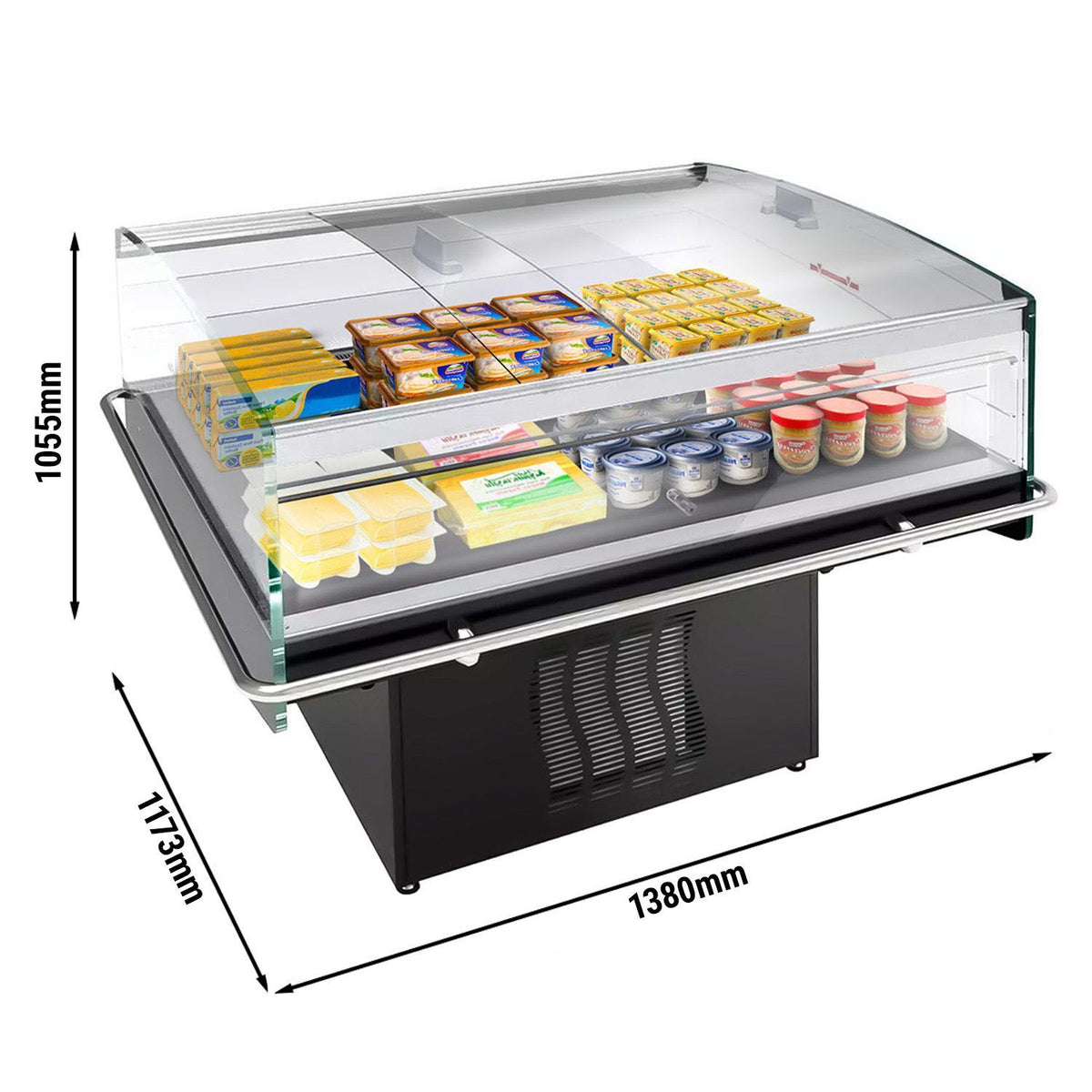 Refrigerated Display Island 1310L 750W Black KTHA1013