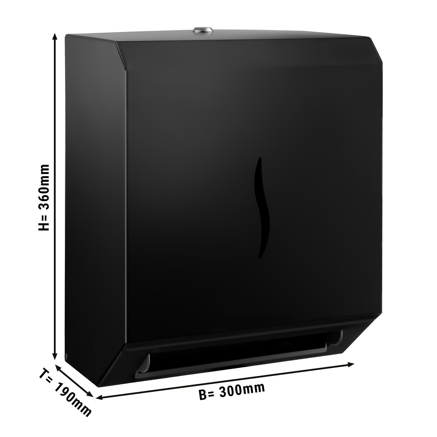 Sensor Roll Hand Towel Dispenser Stainless Steel Black