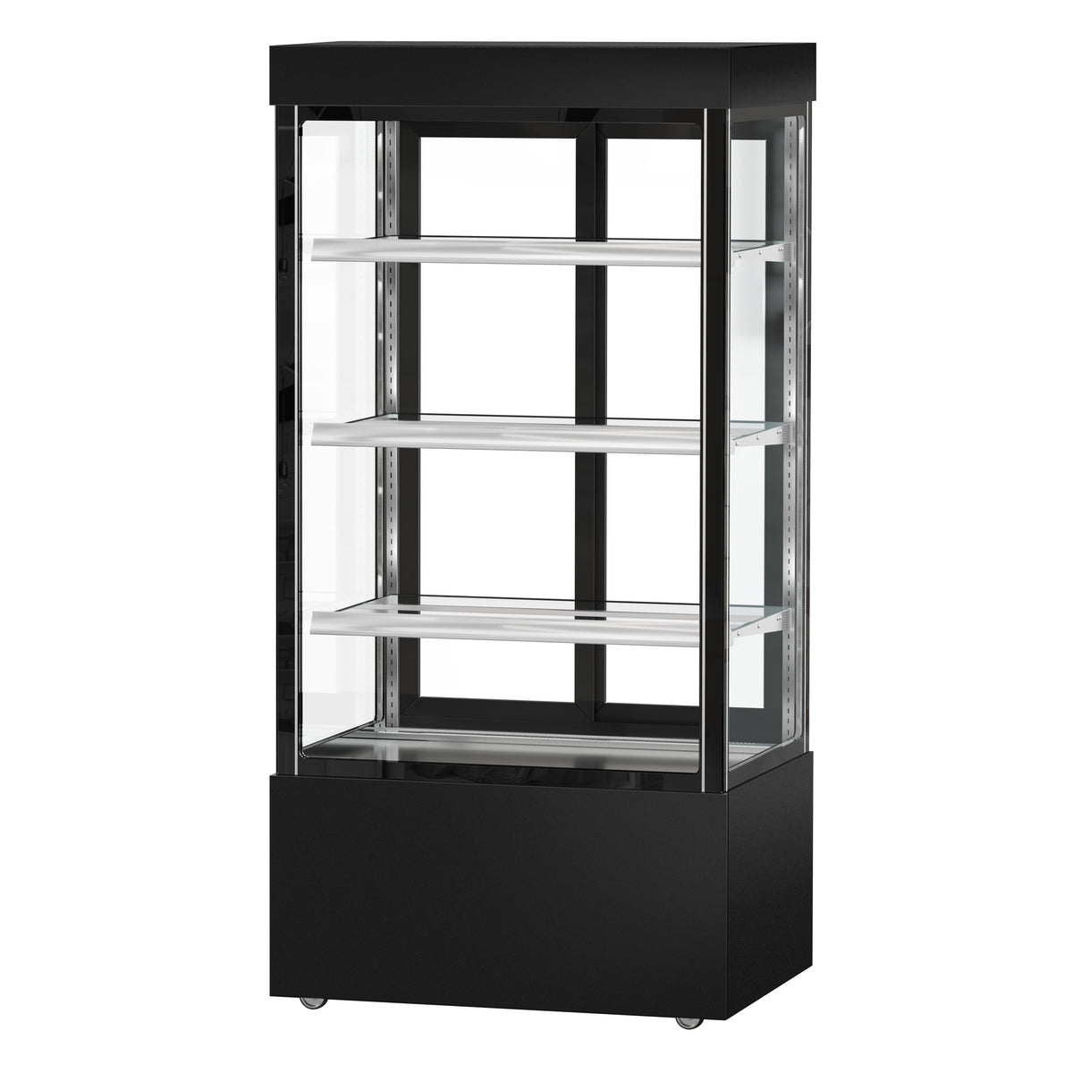 Refrigerated Pastry Display Case Double Glazing 850L Matt Black KTG107SM