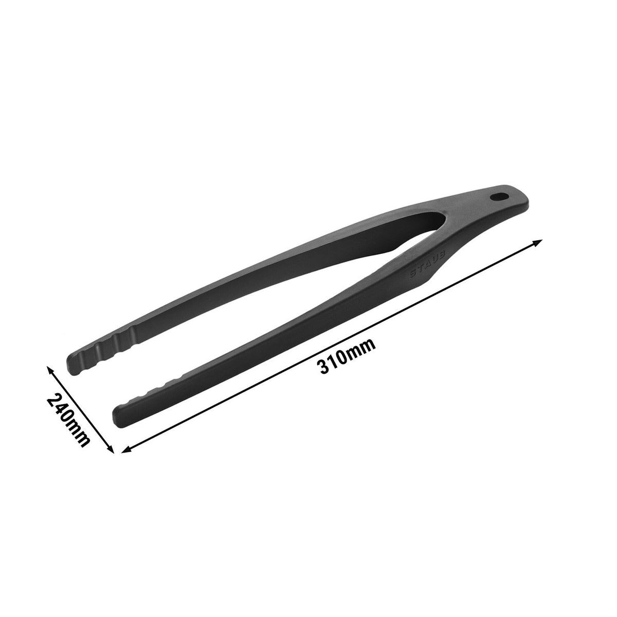 Silicone Tongs 310mm Black 1003591