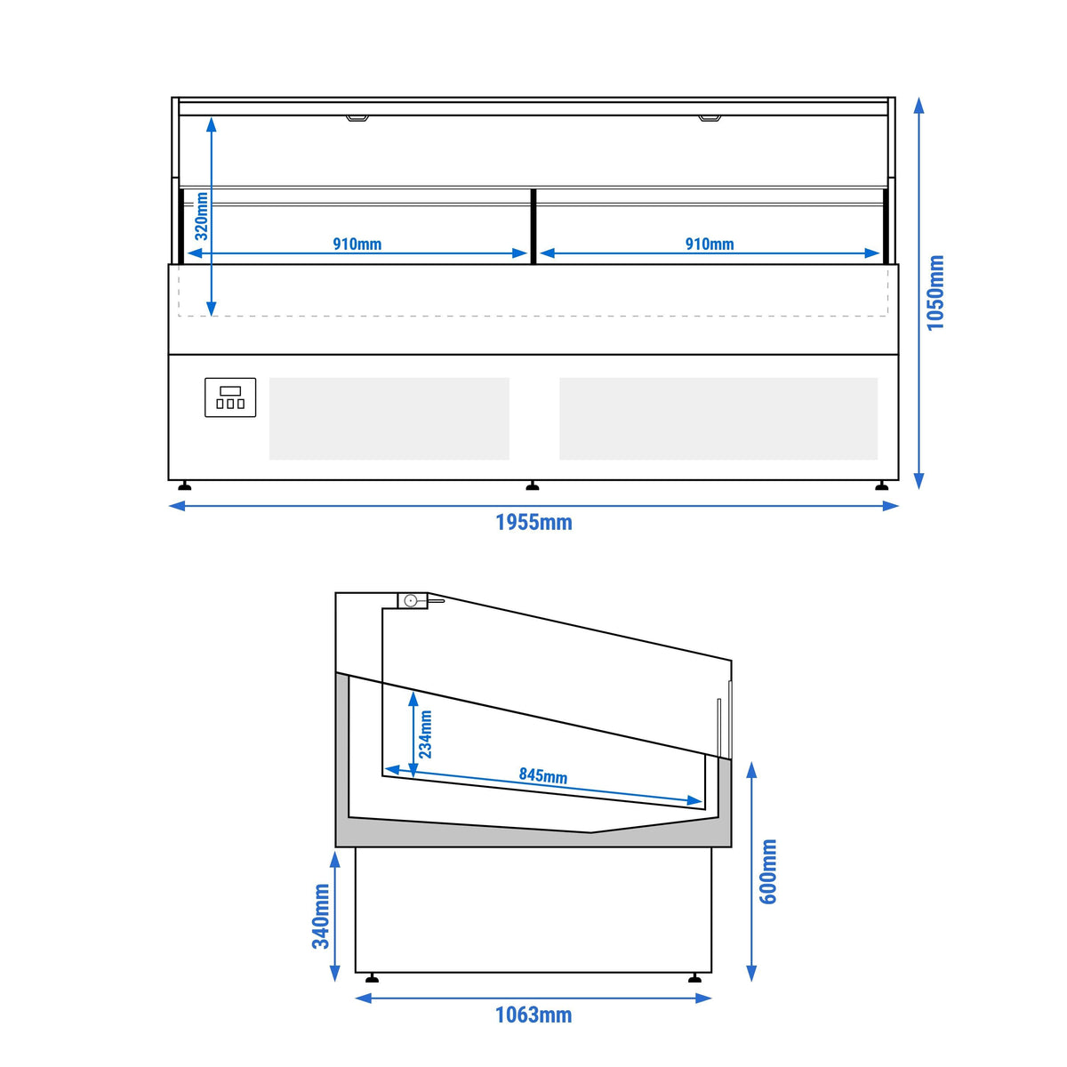Commercial Refrigerated Island Display 710W 230V KIBL1955