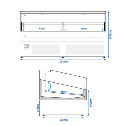 Commercial Refrigerated Island Display 710W 230V KIBL1955