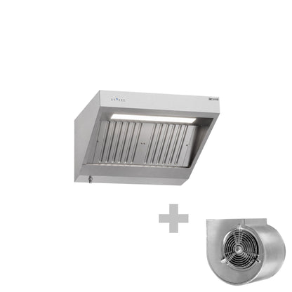 Commercial Wall Exhaust Hood 1000mm 880m³/h