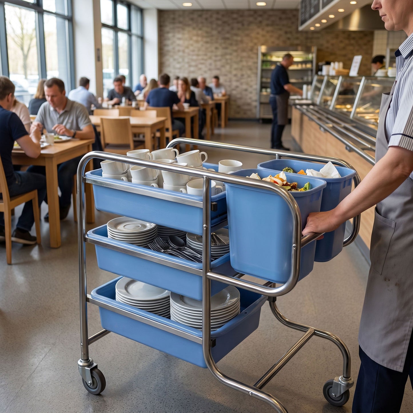 Commercial Cleaning Cart 3 Shelves GRWH5#AE