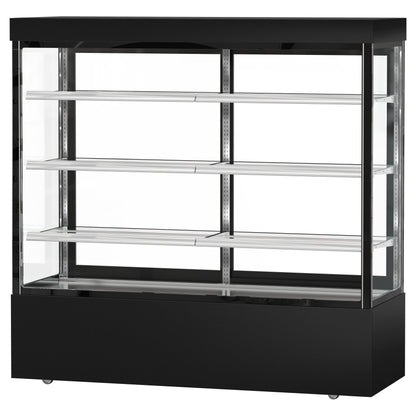 Refrigerated Pastry Display Case Double Glazing 1200L Matt Black KTG187SM
