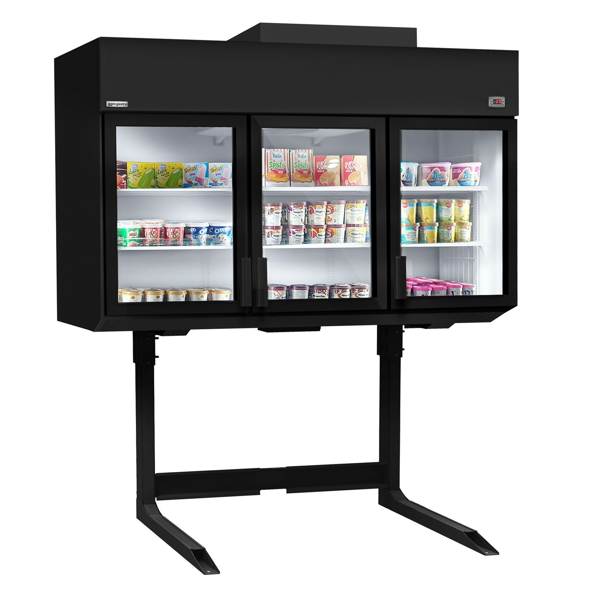 Refrigerated Wall Display Freezer 2100mm 594L 1.79kW Black WTRU21S