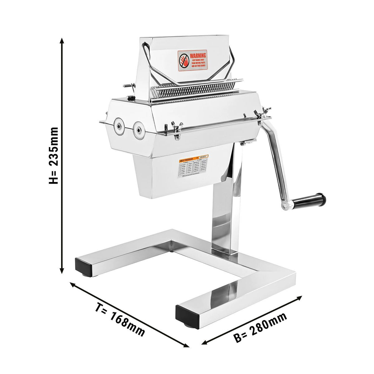 Manual Meat Tenderizer Stainless Steel 125mm MFKHB27