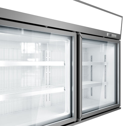 Supermarket Wall Freezer Display 1450mm 232L 650W Grey WTGIC2