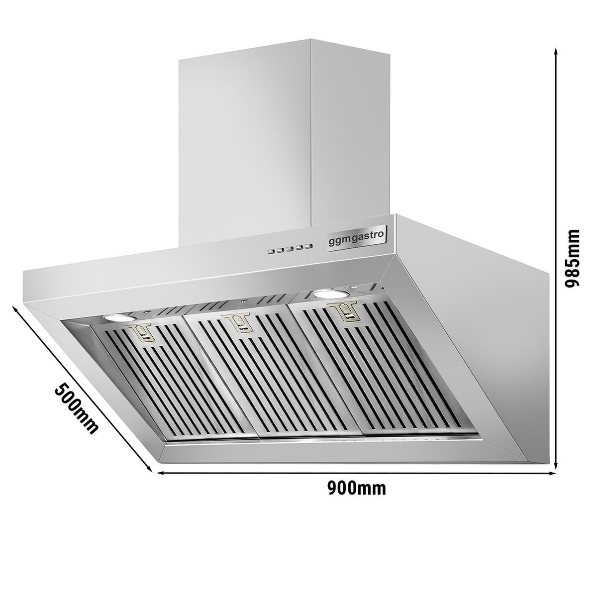 Commercial Plasma Wall Range Hood 750m³/h 900mm PDAG90N