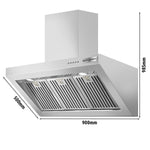 Commercial Plasma Wall Range Hood 750m³/h 900mm PDAG90N