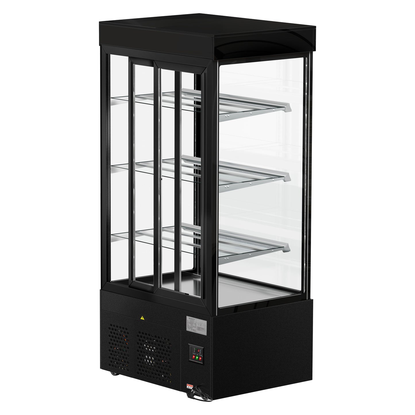Refrigerated Pastry Display Case Double Glazing 850L Matt Black KTG107SM