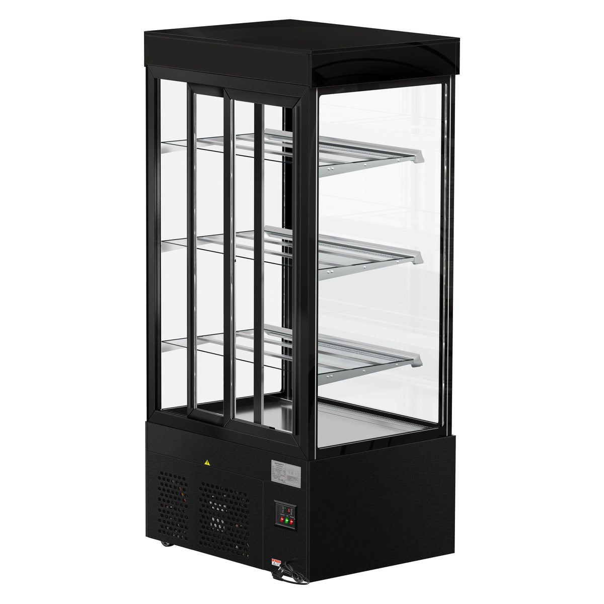Refrigerated Pastry Display Case Double Glazing 850L Matt Black KTG107SM