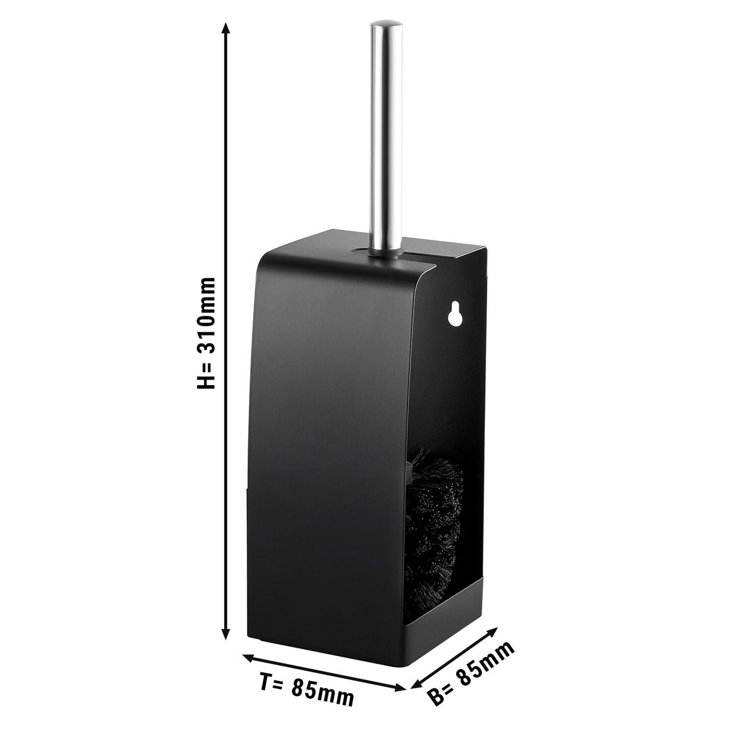 Toilet Brush Holder Stainless Steel Black