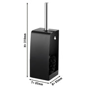 Toilet Brush Holder Stainless Steel Black