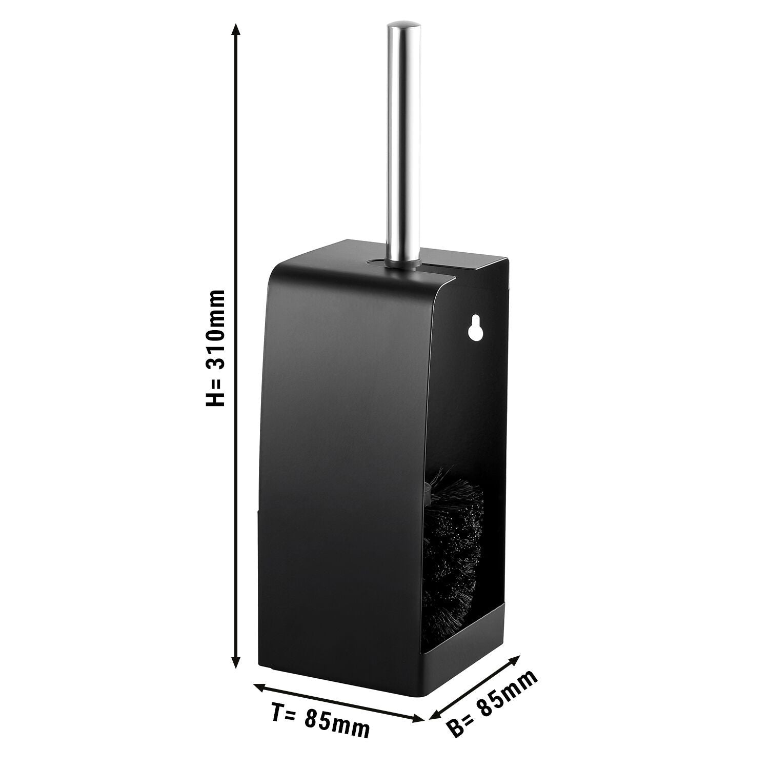 Toilet Brush Holder Stainless Steel Black