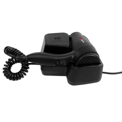 Wall Mounted Hair Dryer with USB Ports ABS HTWM