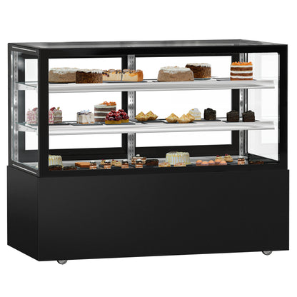 Refrigerated Pastry Display Case Double Glazing 620L Matt Black KTGSF157SM
