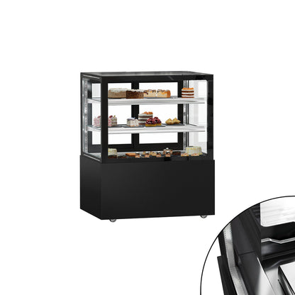 Refrigerated Pastry Display Case Double Glazing 430L Matt Black KTGSF107SM