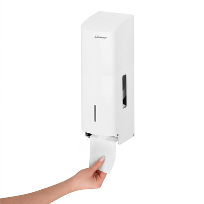 Wall Mounted Toilet Paper Dispenser 3 Rolls Stainless Steel White
