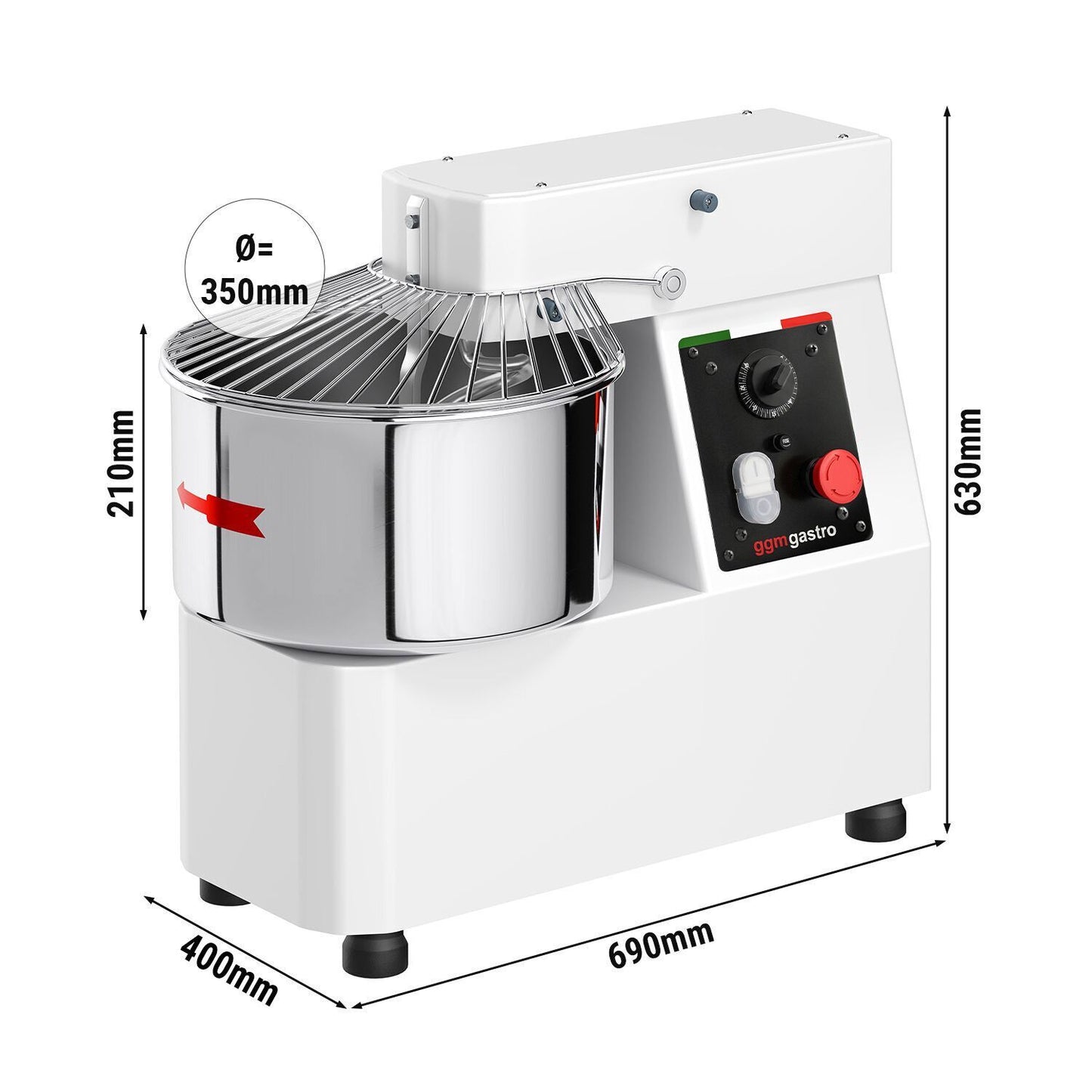 Commercial Spiral Bakery Dough Mixer 22L 400V TMP22-N