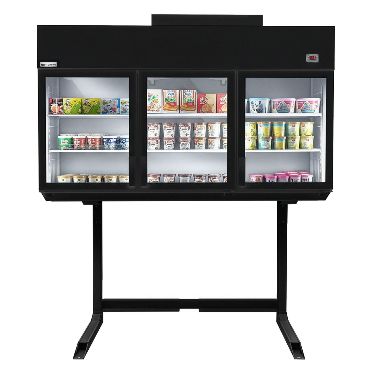 Refrigerated Wall Display Freezer 2100mm 594L 1.79kW Black WTRU21S