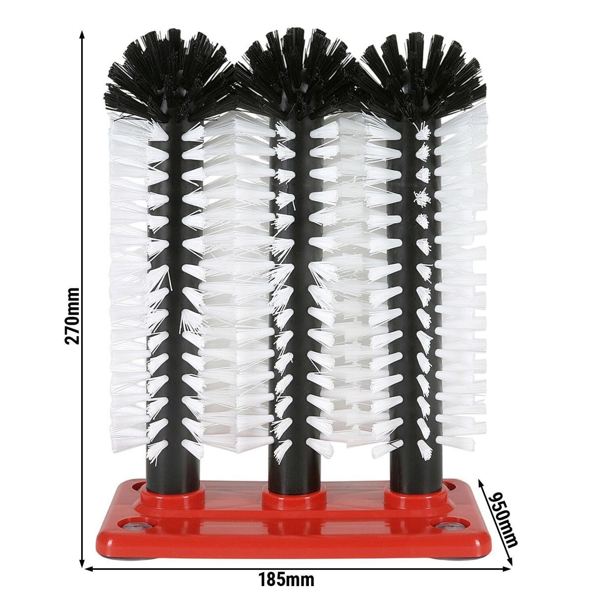 Commercial Glass Washer Brush Set 185x95x270mm
