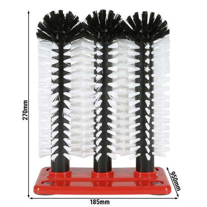 Commercial Glass Washer Brush Set 185x95x270mm