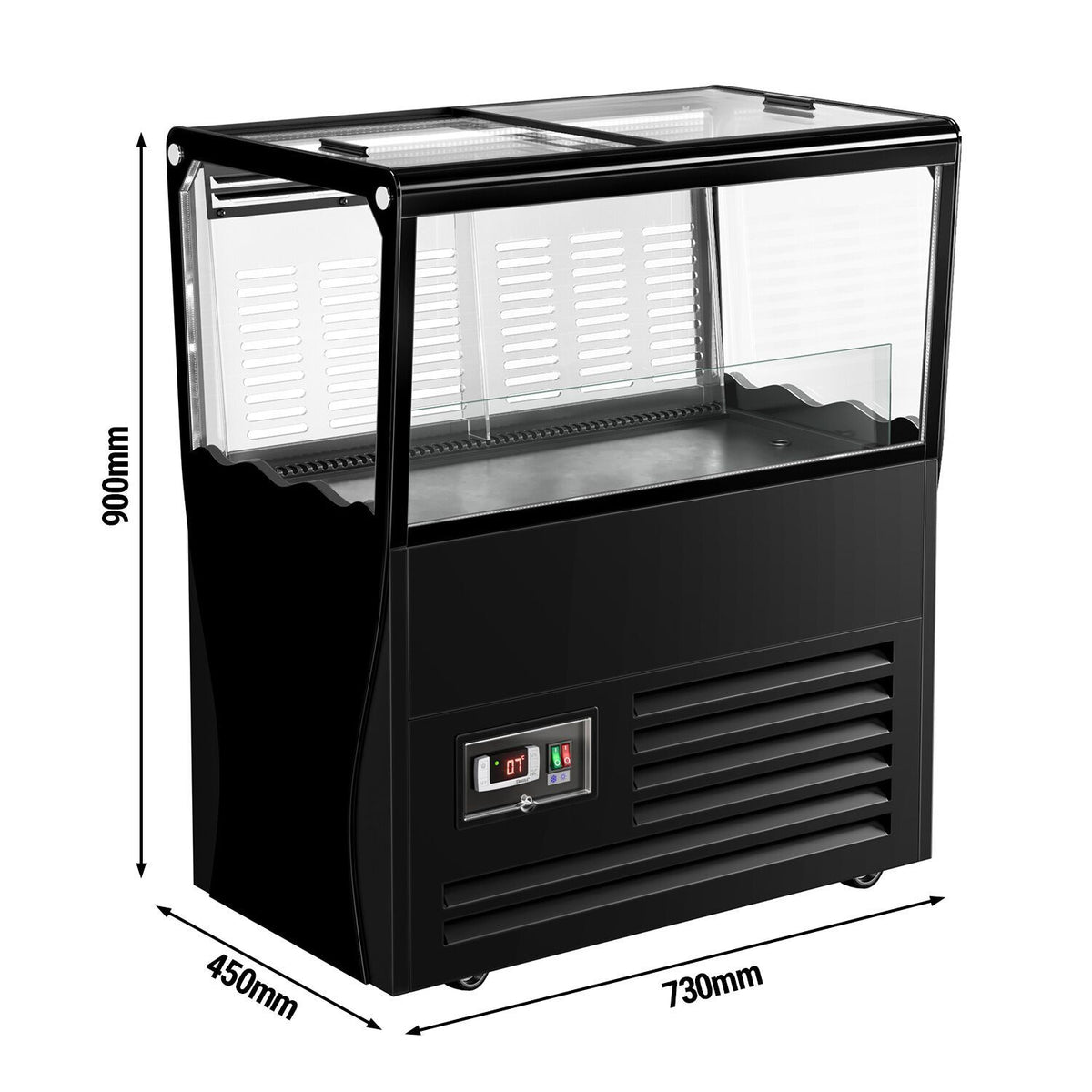 Refrigerated Beverage Display Island 69L 320W Black KIBL730