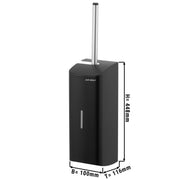 Toilet Brush Holder Matte Black Stainless Steel