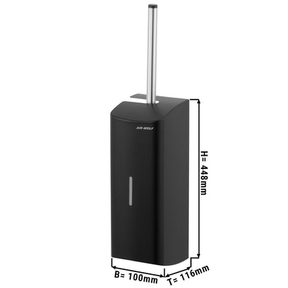 Toilet Brush Holder Matte Black Stainless Steel