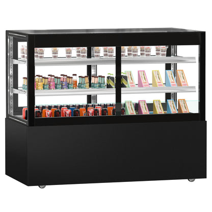 Refrigerated Pastry Display Case Double Glazing 530L Matt Black KTVOG157SM