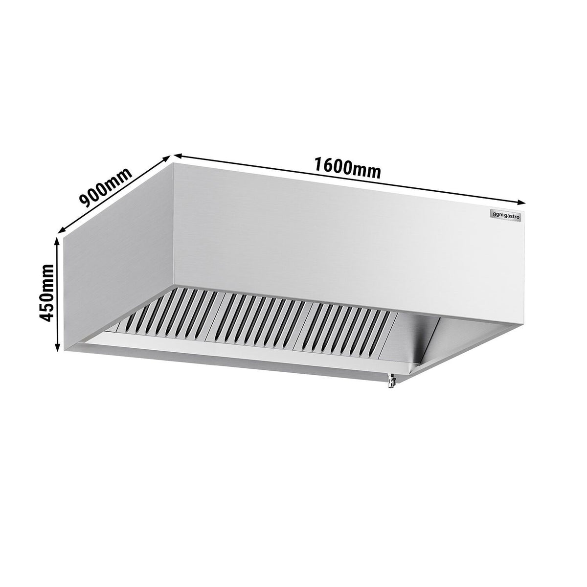 Commercial Induction Box Canopy Hood 1600mm