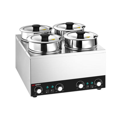 Electric Soup Station Bain-Marie Stainless Steel 14L 600W BHPV35-4