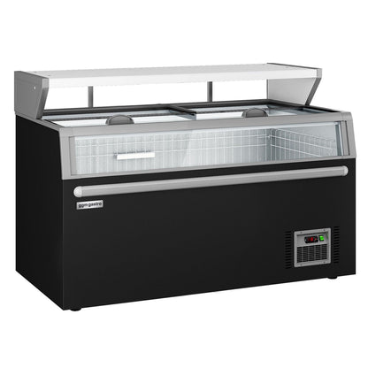 Freezer Wall Display with Island 1454mm 634L Black WTBIC2#TIEBIC2