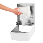 Paper Towel Dispenser 600 Towels Stainless Steel White
