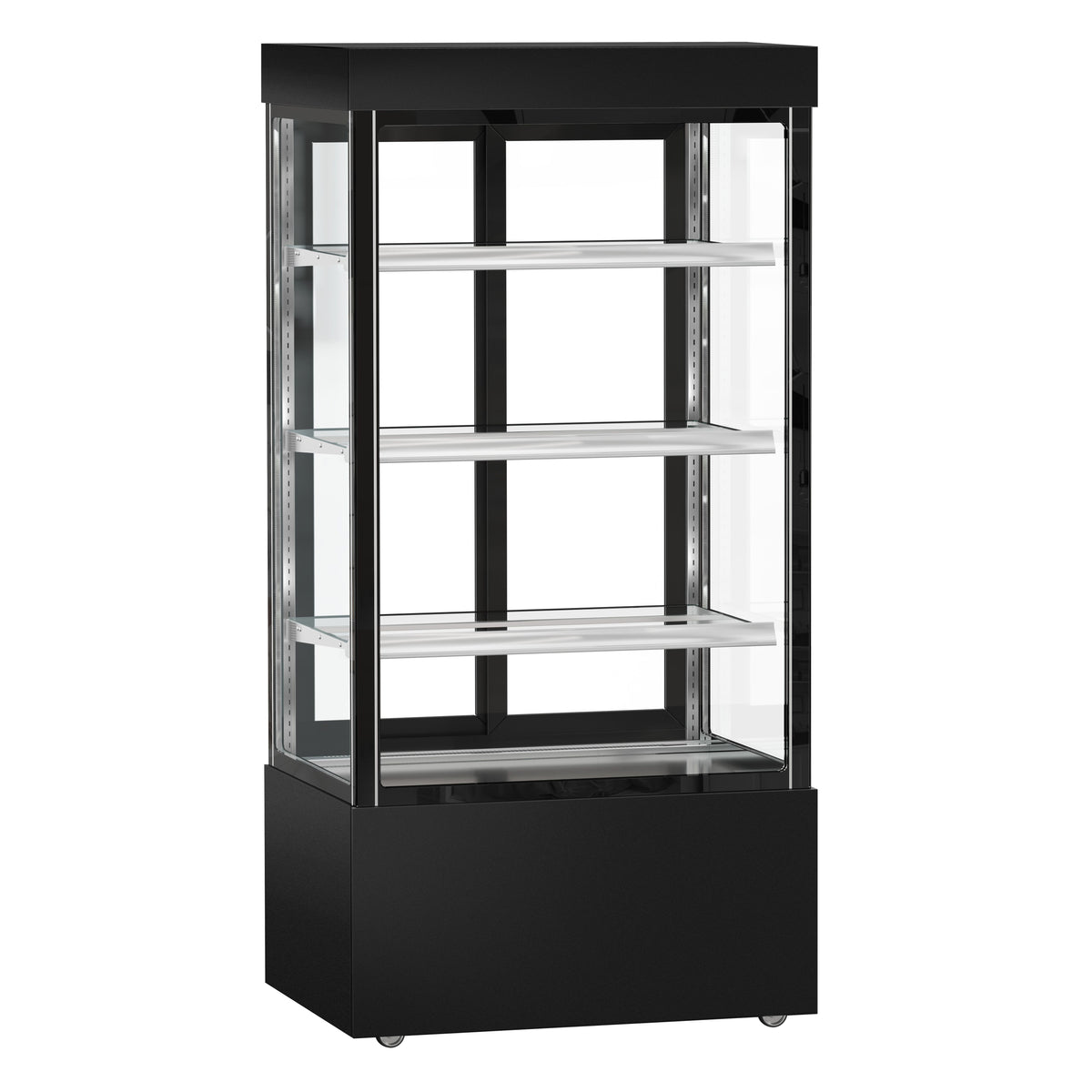 Refrigerated Pastry Display Case Double Glazing 850L Matt Black KTG107SM