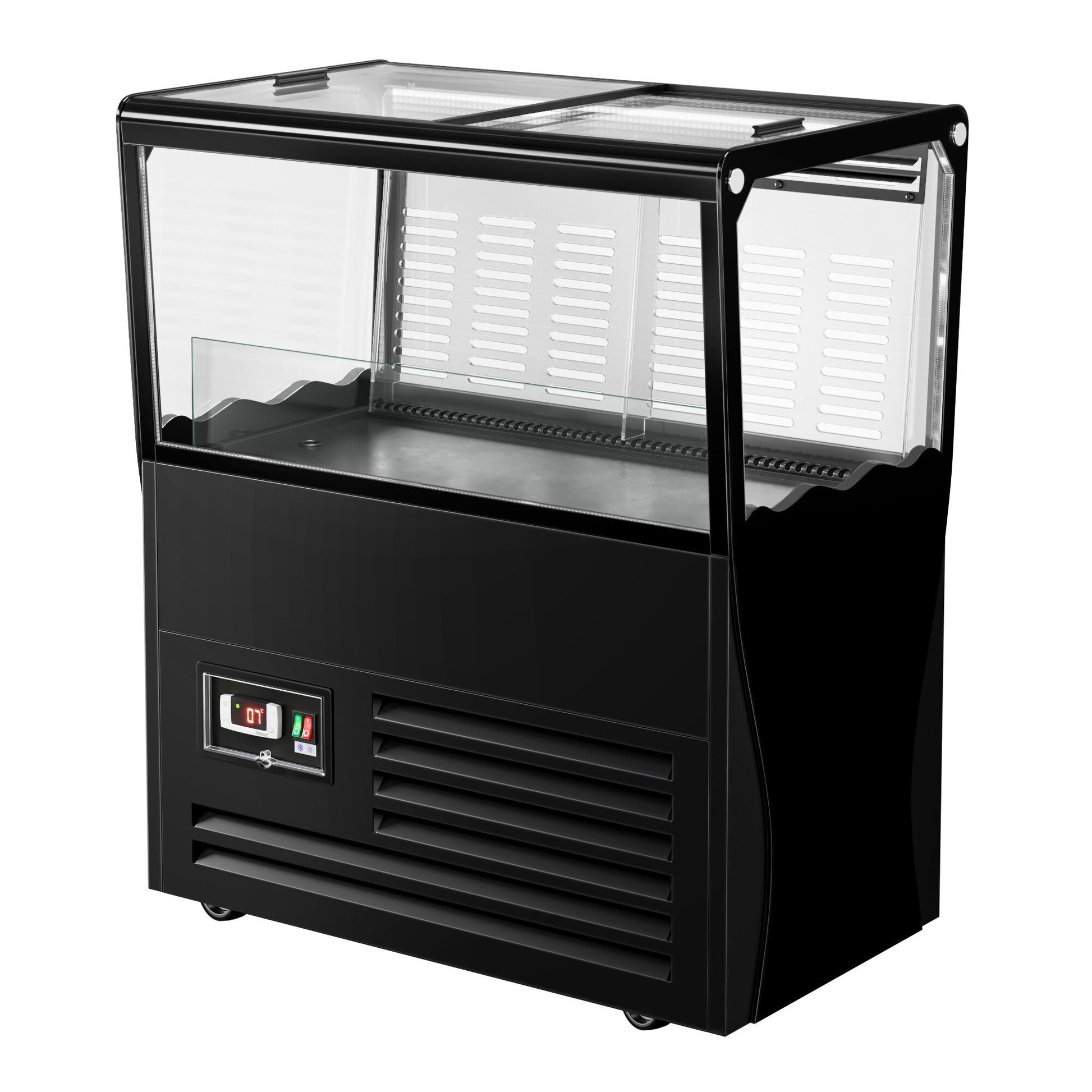 Refrigerated Beverage Display Island 69L 320W Black KIBL730