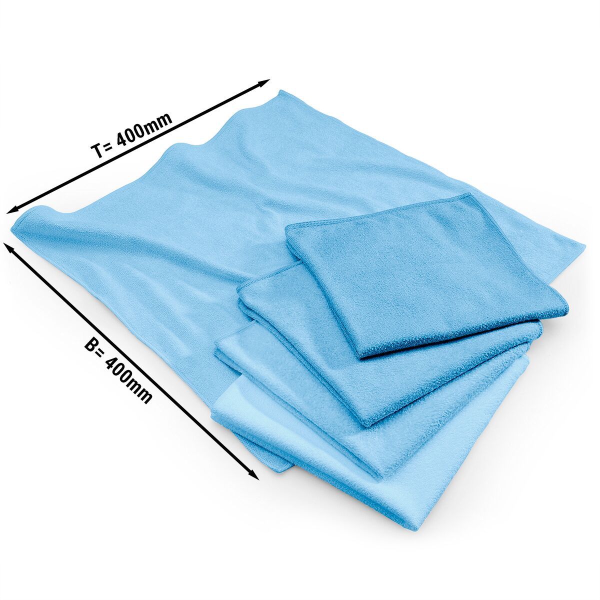 Multipurpose Microfiber Cloths XL 10 Pack Blue MTBMC44#SET10