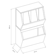 Storage Shelf 4 Compartments Stainless Steel