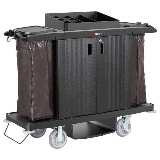 Commercial Housekeeping Cart 3 Shelves SWGBB