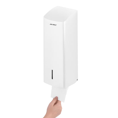 Wall Mounted Toilet Paper Dispenser 750 Sheets Stainless Steel White
