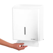 Paper Towel Dispenser 600 Towels Stainless Steel White